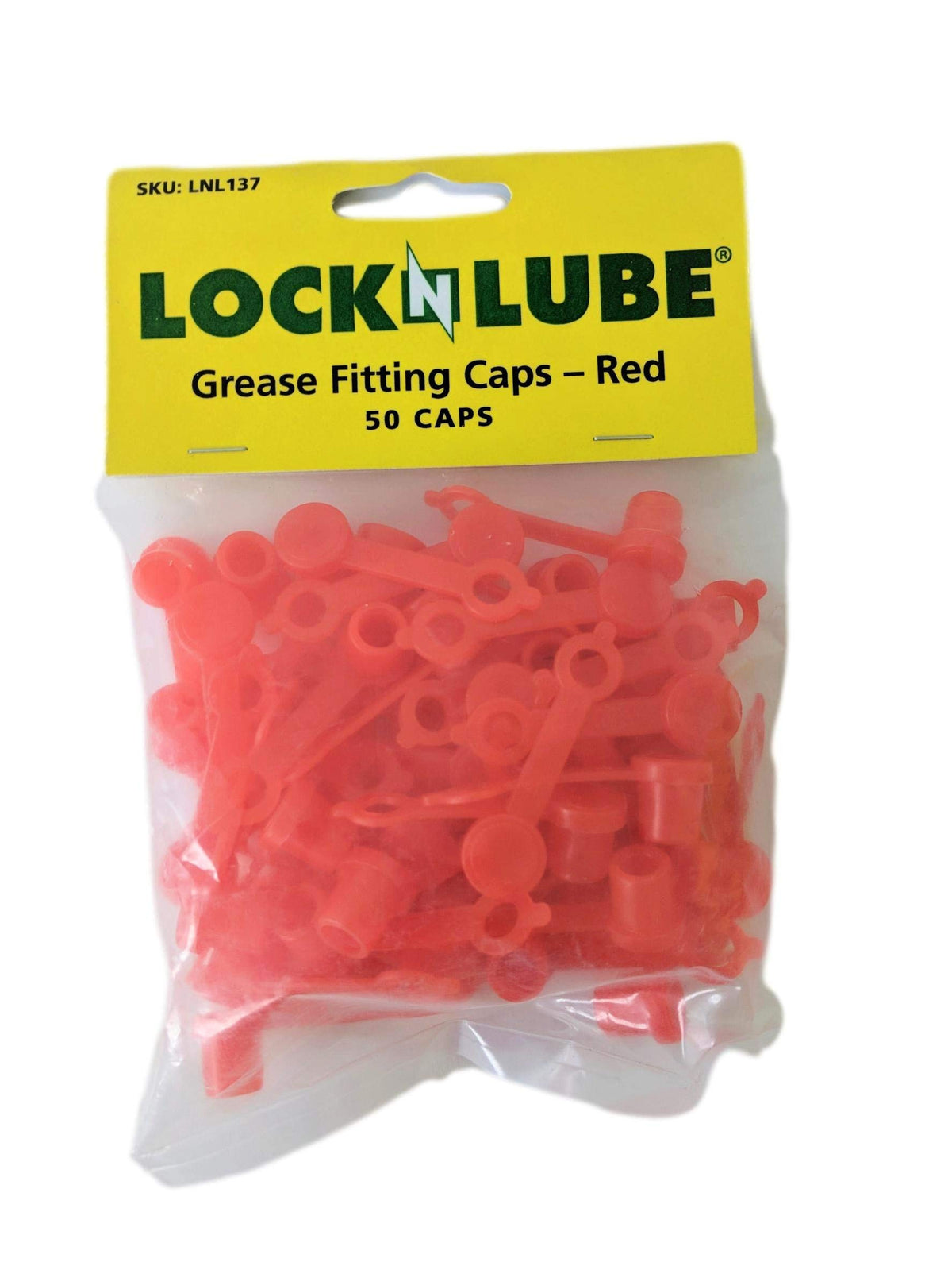 Lock N Lube Red Grease Fitting Caps (50 Count)