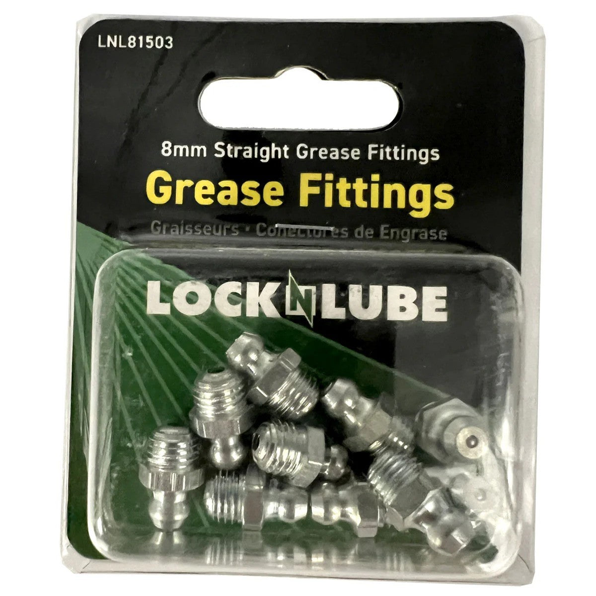 Lock N Lube 8mm Straight Grease Fittings